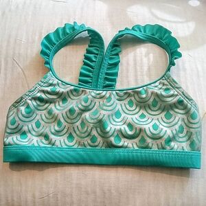 Cat & Jack Teal Scallop Bikini Top